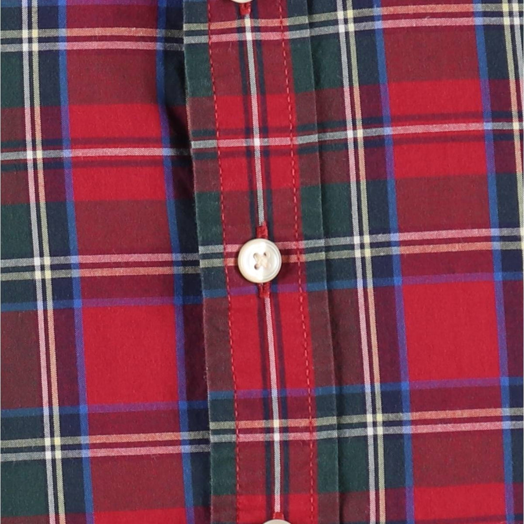 Ralph Lauren long-sleeved button-down check shirt, women's size S cotton red type Vintage Second Hand