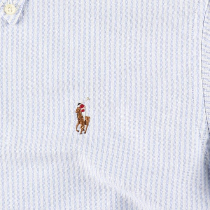 Ralph Lauren CLASSIC FIT Long-Sleeve Button-Down Striped Shirt, Women's Size L (approx.) cotton white type Vintage Second Hand