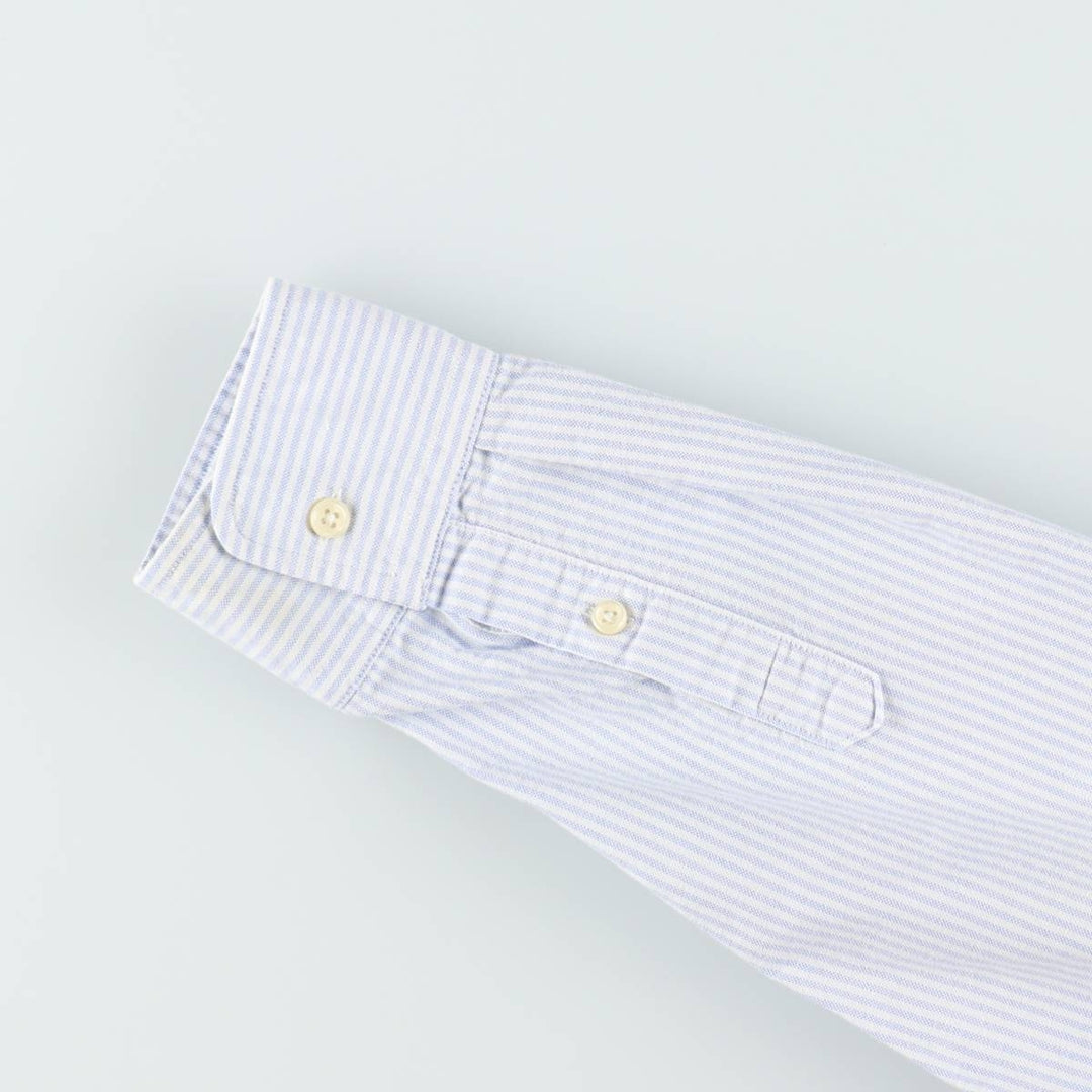 Ralph Lauren CLASSIC FIT Long-Sleeve Button-Down Striped Shirt, Women's Size L (approx.) cotton white type Vintage Second Hand