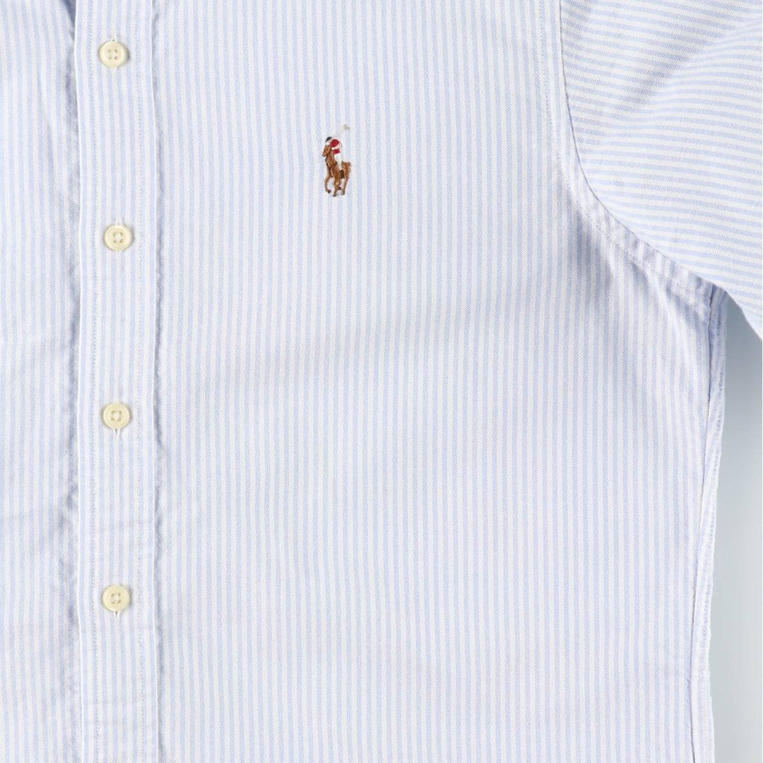 Ralph Lauren CLASSIC FIT Long-Sleeve Button-Down Striped Shirt, Women's Size L (approx.) cotton white type Vintage Second Hand