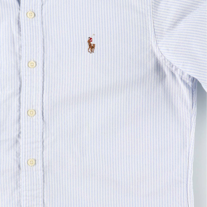 Ralph Lauren CLASSIC FIT Long-Sleeve Button-Down Striped Shirt, Women's Size L (approx.) cotton white type Vintage Second Hand