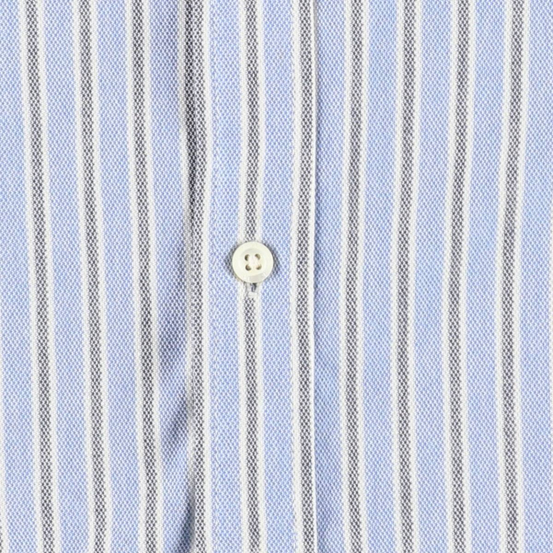 Ralph Lauren Knit Oxford Long-Sleeve Button-Down Striped Shirt, Women's Size XS (approx.) cotton Blue type light blue Vintage Second Hand