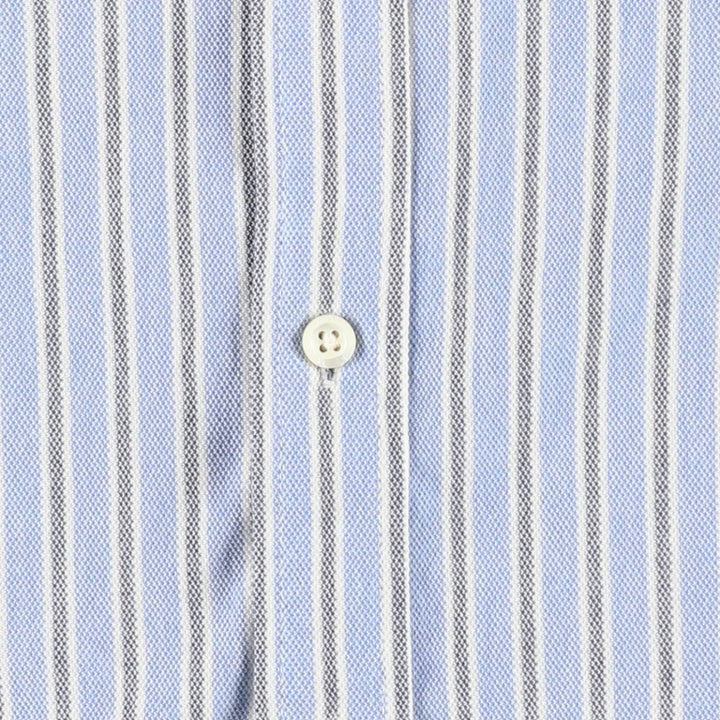 Ralph Lauren Knit Oxford Long-Sleeve Button-Down Striped Shirt, Women's Size XS (approx.) cotton Blue type light blue Vintage Second Hand
