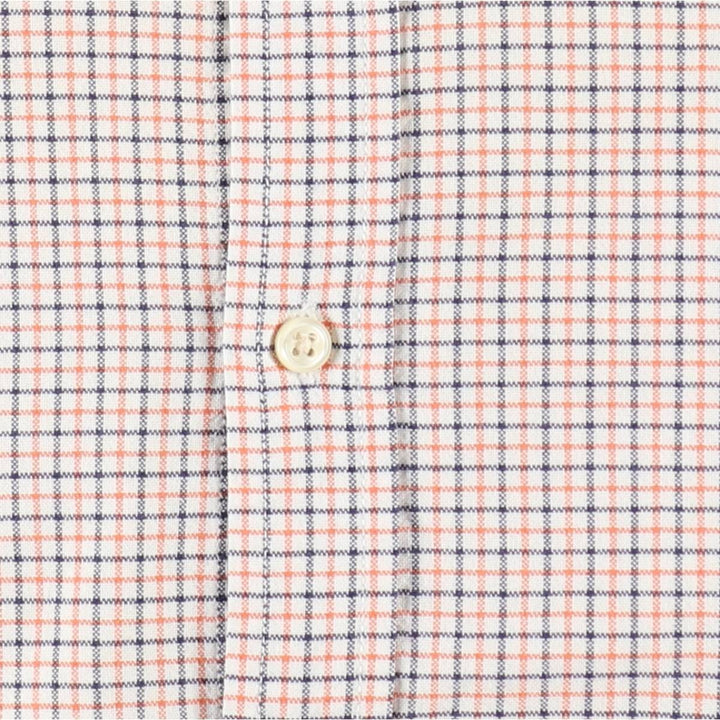 Ralph Lauren long-sleeved button-down check shirt, women's size M (approx.) cotton white type Vintage Second Hand