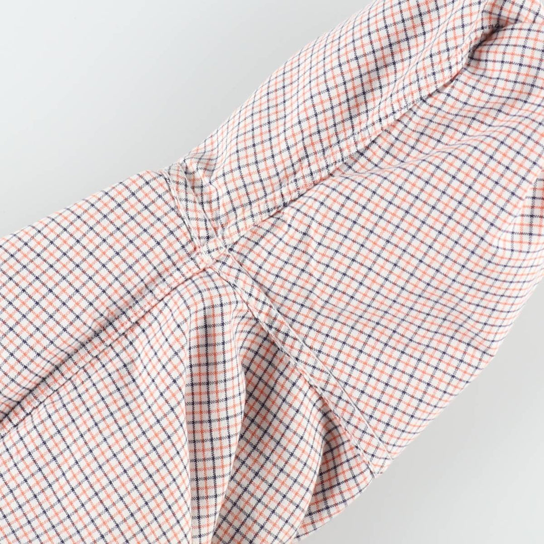 Ralph Lauren long-sleeved button-down check shirt, women's size M (approx.) cotton white type Vintage Second Hand