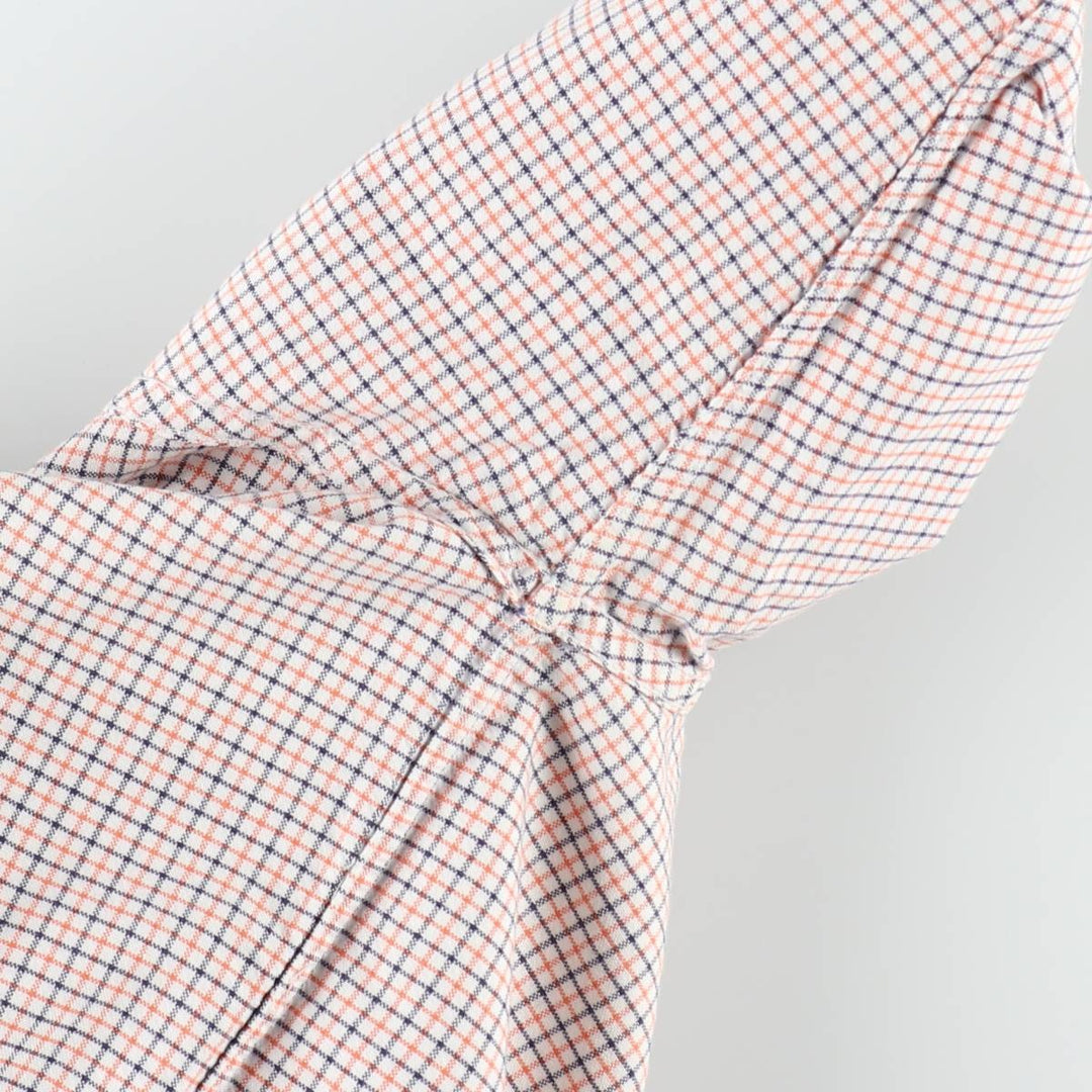 Ralph Lauren long-sleeved button-down check shirt, women's size M (approx.) cotton white type Vintage Second Hand
