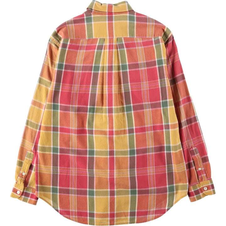 Ralph Lauren long-sleeved button-down check shirt, women's size S (approx.) cotton red type Vintage Second Hand