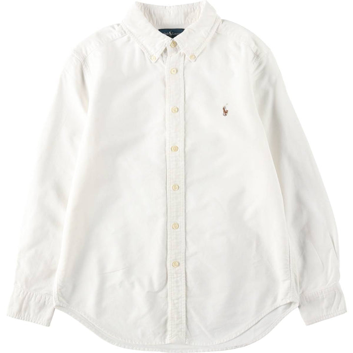 Ralph Lauren long sleeve button down shirt, women's size S cotton white type Vintage Second Hand