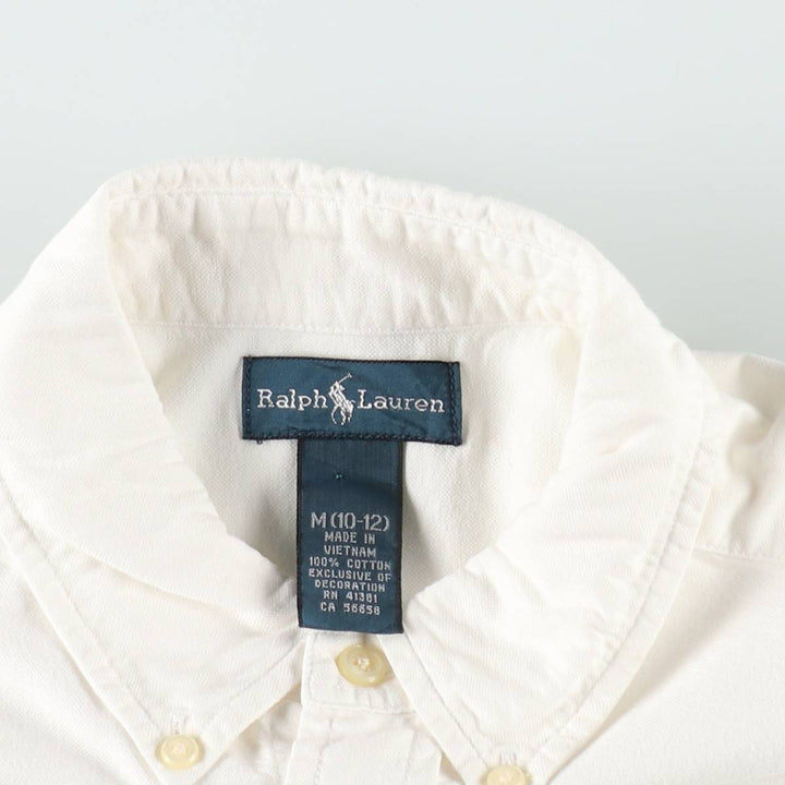 Ralph Lauren long sleeve button down shirt, women's size S cotton white type Vintage Second Hand