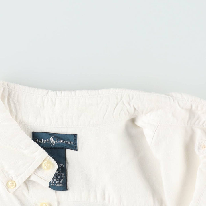 Ralph Lauren long sleeve button down shirt, women's size S cotton white type Vintage Second Hand