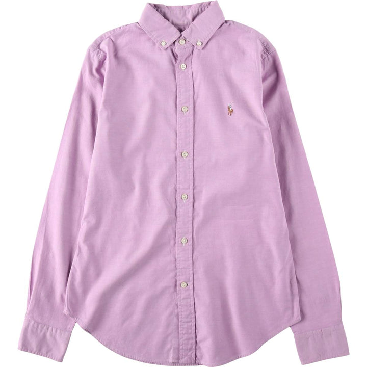 Ralph Lauren Slim Fit Long Sleeve Button-Down Shirt, Women's Size L cotton purple type Vintage Second Hand