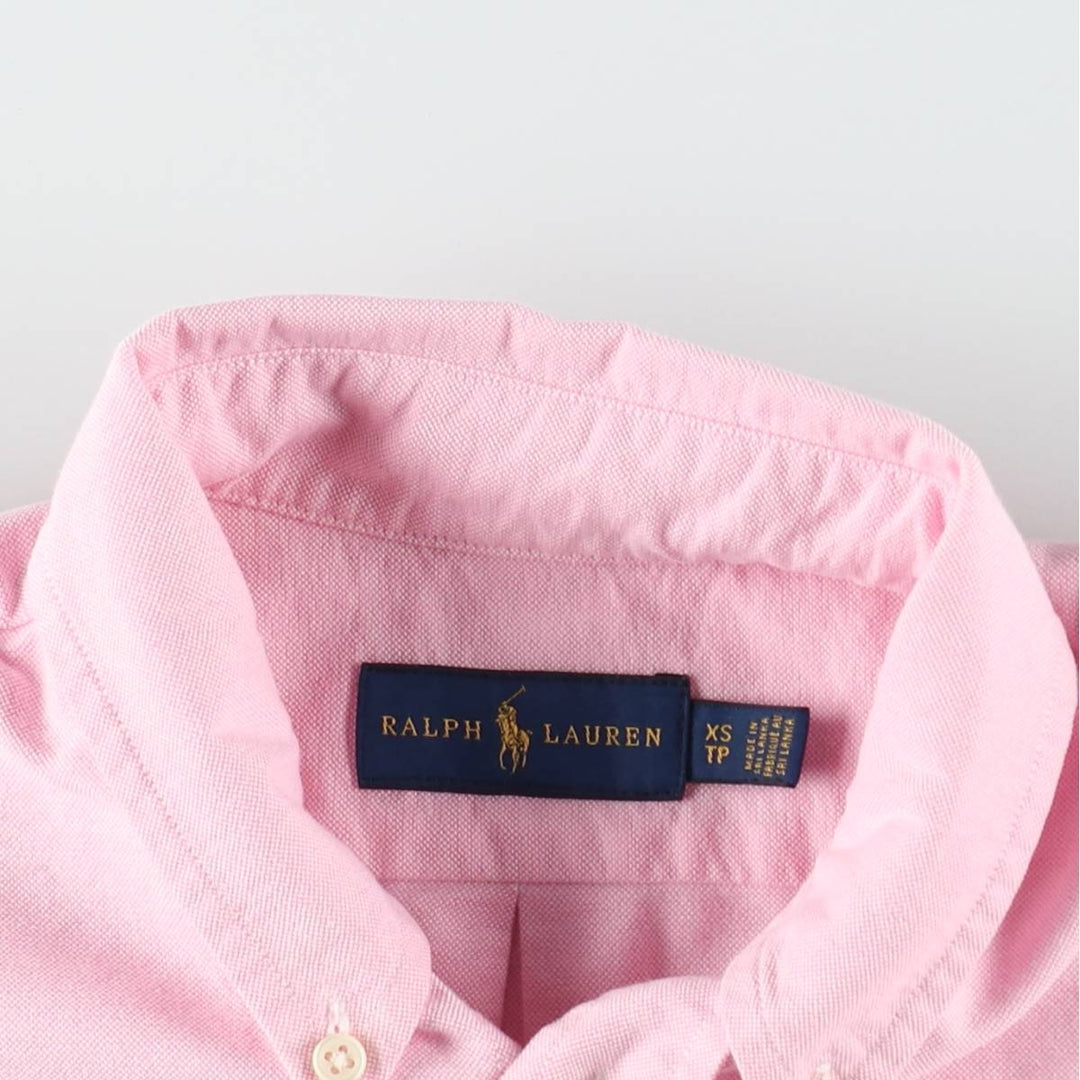 Ralph Lauren long-sleeved button-down shirt, women's size XS. cotton pink type Vintage Second Hand