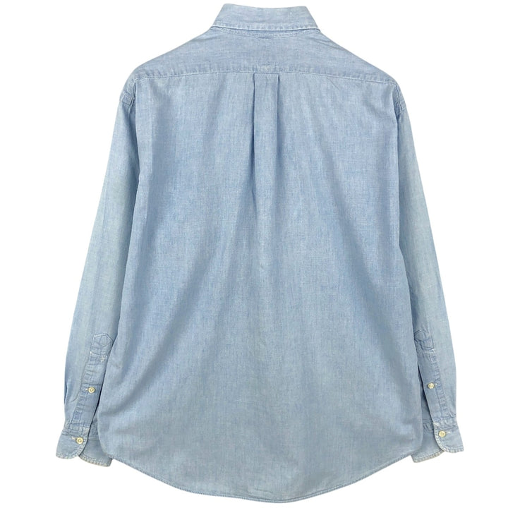 Ralph Lauren long-sleeved button-down chambray shirt, women's size M (approx.) cotton blue type Vintage Second Hand