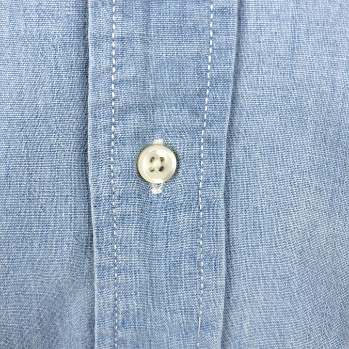 Ralph Lauren long-sleeved button-down chambray shirt, women's size M (approx.) cotton blue type Vintage Second Hand