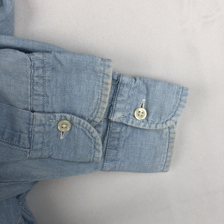Ralph Lauren long-sleeved button-down chambray shirt, women's size M (approx.) cotton blue type Vintage Second Hand