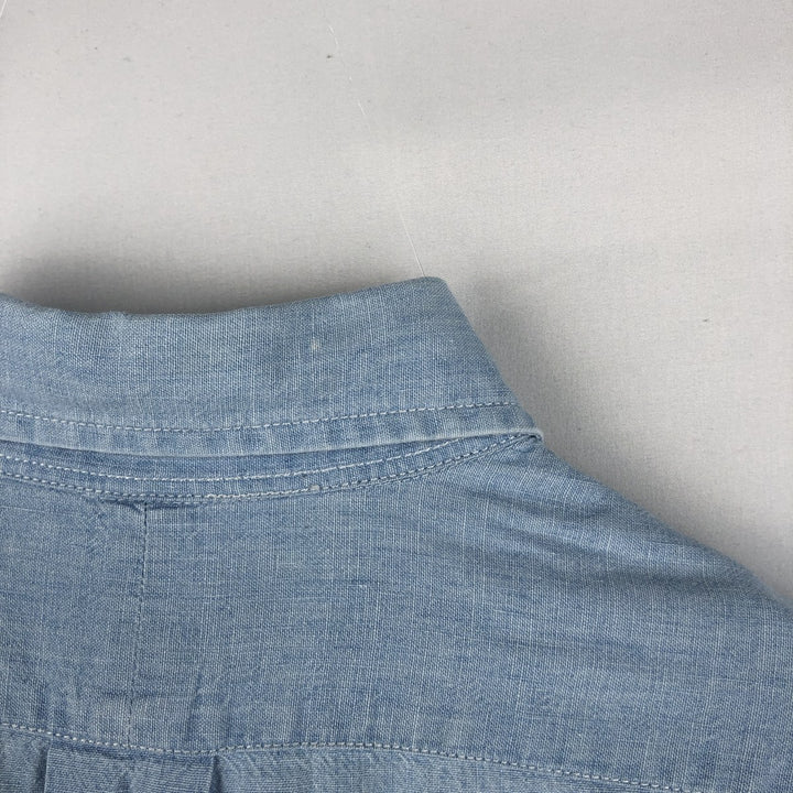 Ralph Lauren long-sleeved button-down chambray shirt, women's size M (approx.) cotton blue type Vintage Second Hand