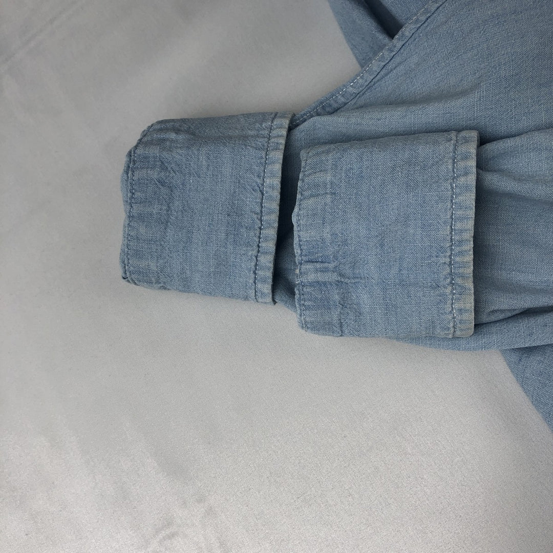 Ralph Lauren long-sleeved button-down chambray shirt, women's size M (approx.) cotton blue type Vintage Second Hand