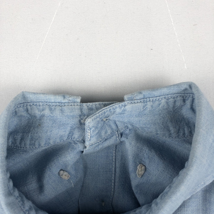 Ralph Lauren long-sleeved button-down chambray shirt, women's size M (approx.) cotton blue type Vintage Second Hand