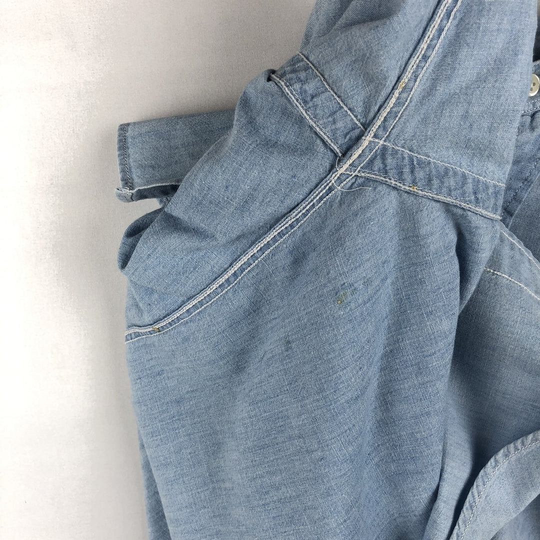 Ralph Lauren long-sleeved button-down chambray shirt, women's size M (approx.) cotton blue type Vintage Second Hand
