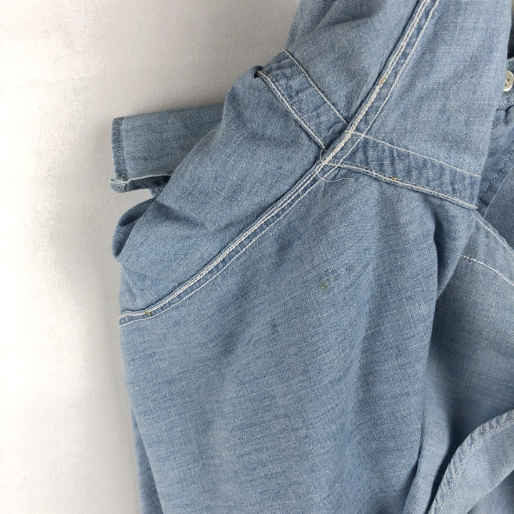 Ralph Lauren long-sleeved button-down chambray shirt, women's size M (approx.) cotton blue type Vintage Second Hand