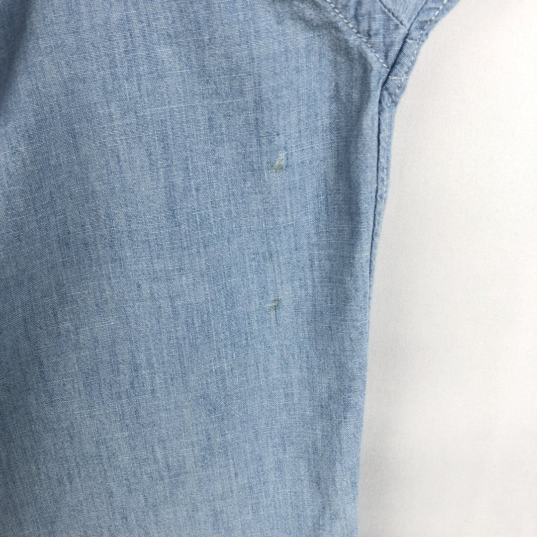 Ralph Lauren long-sleeved button-down chambray shirt, women's size M (approx.) cotton blue type Vintage Second Hand