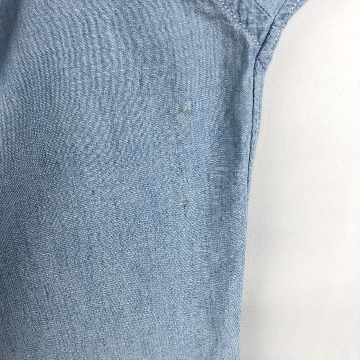 Ralph Lauren long-sleeved button-down chambray shirt, women's size M (approx.) cotton blue type Vintage Second Hand