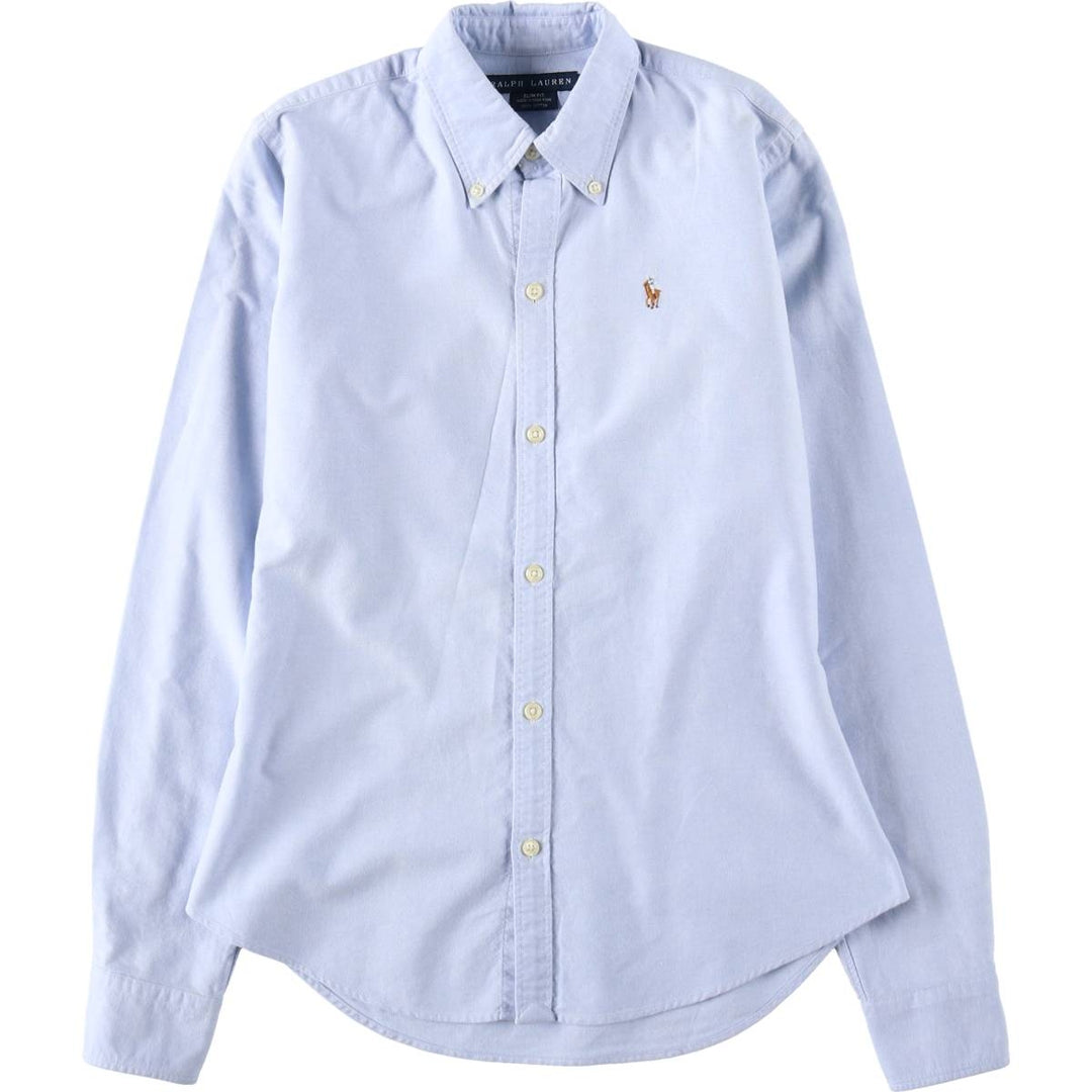 Ralph Lauren SLIM FIT Long-Sleeve Button-Down Shirt (Women's Size S) cotton Blue type light blue Vintage Second Hand