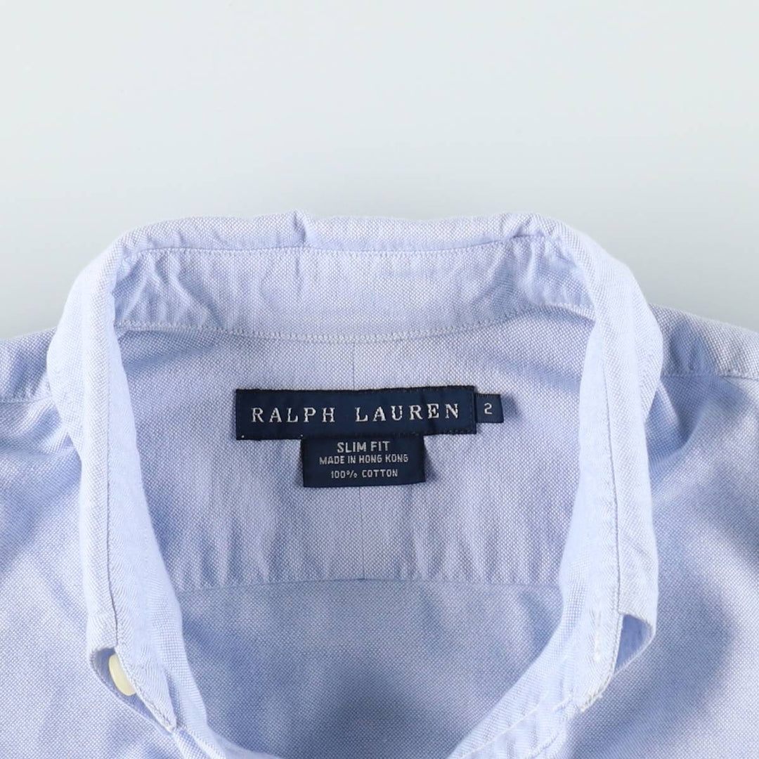 Ralph Lauren SLIM FIT Long-Sleeve Button-Down Shirt (Women's Size S) cotton Blue type light blue Vintage Second Hand