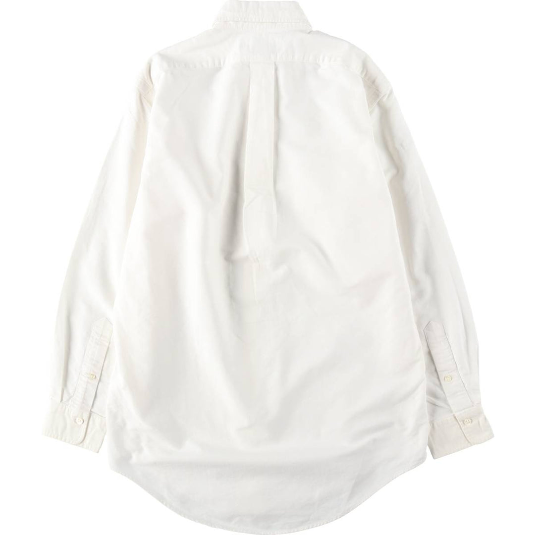 Ralph Lauren long sleeve button down shirt, men's size M cotton white type Vintage Second Hand