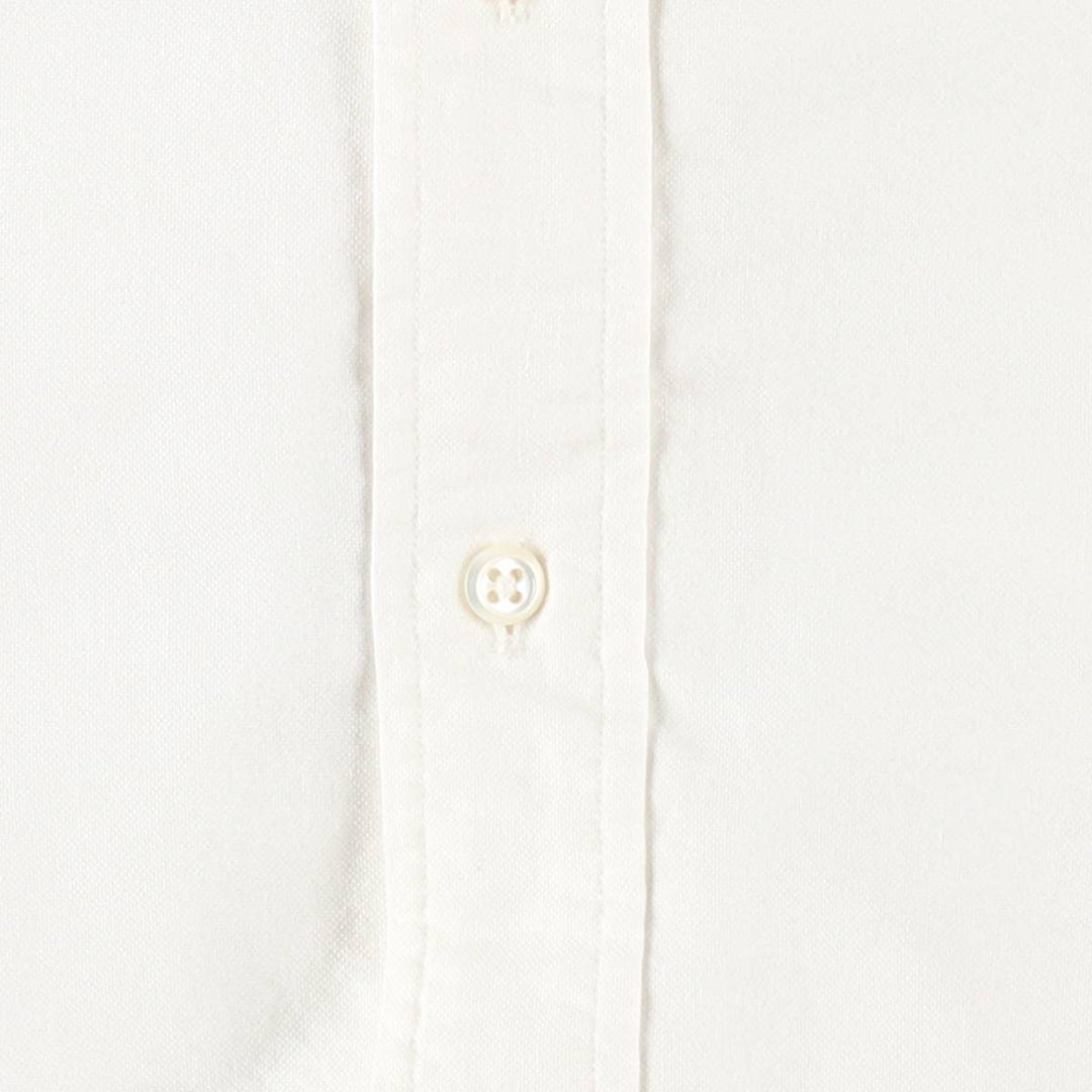 Ralph Lauren long sleeve button down shirt, men's size M cotton white type Vintage Second Hand