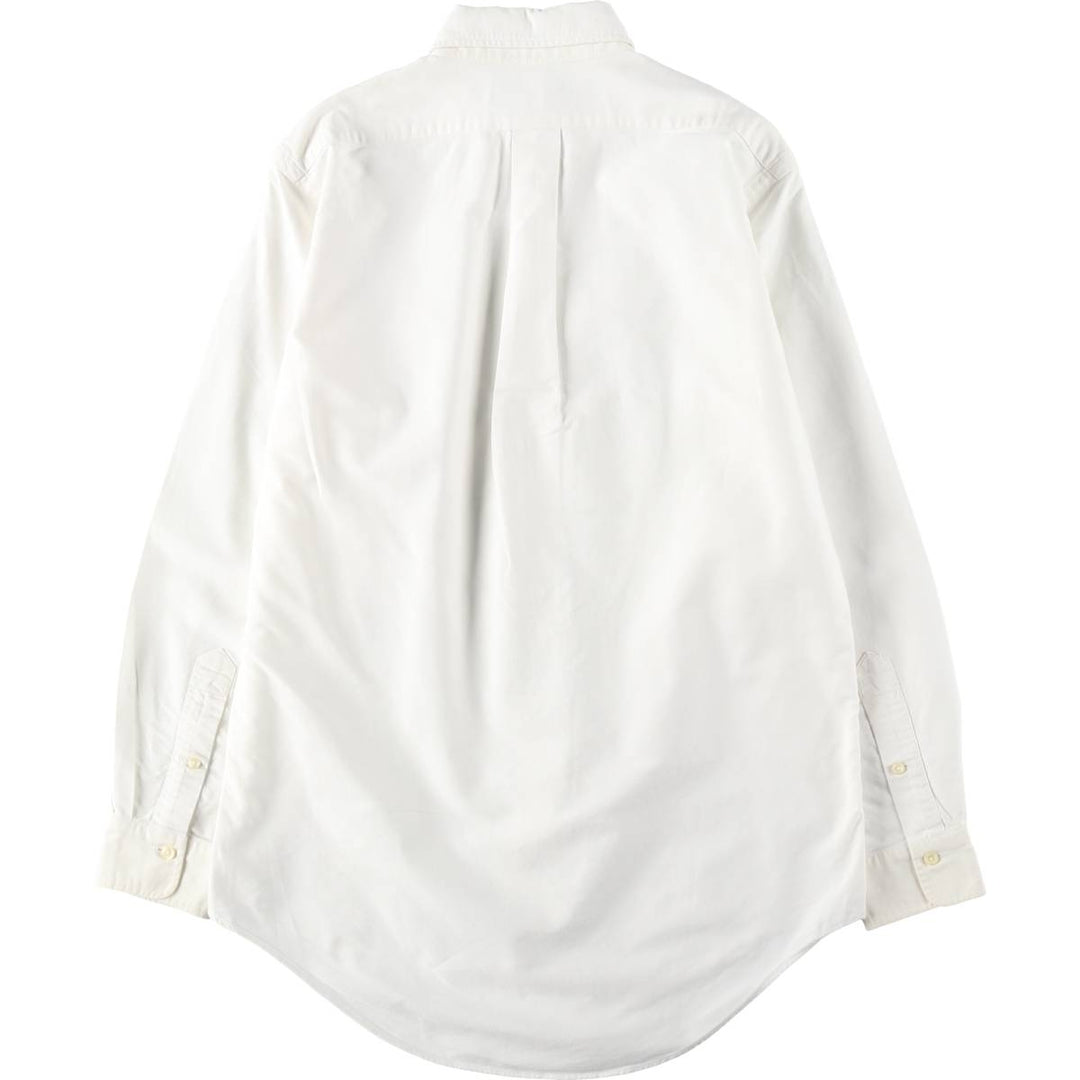 Ralph Lauren long sleeve button down shirt, men's size M cotton white type Vintage Second Hand