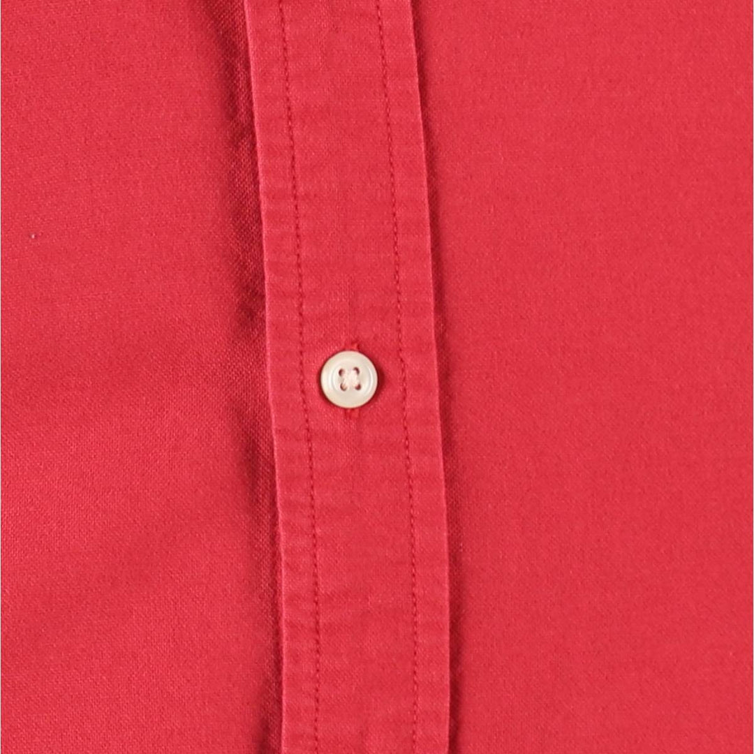 Ralph Lauren Big Pony Long-Sleeve Button-Down Shirt, Women's Size S (approx.) cotton red type Vintage Second Hand