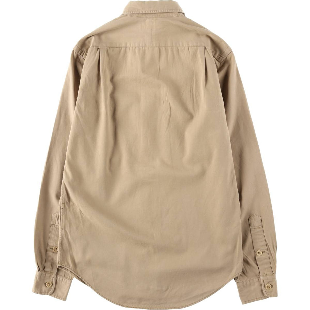 Ralph Lauren POLO by Ralph Lauren Long-Sleeve Cotton Shirt, Men's Size XS (approx.) cotton Beige type Vintage Second Hand