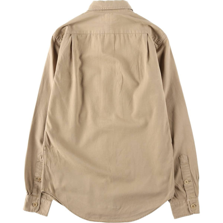 Ralph Lauren POLO by Ralph Lauren Long-Sleeve Cotton Shirt, Men's Size XS (approx.) cotton Beige type Vintage Second Hand