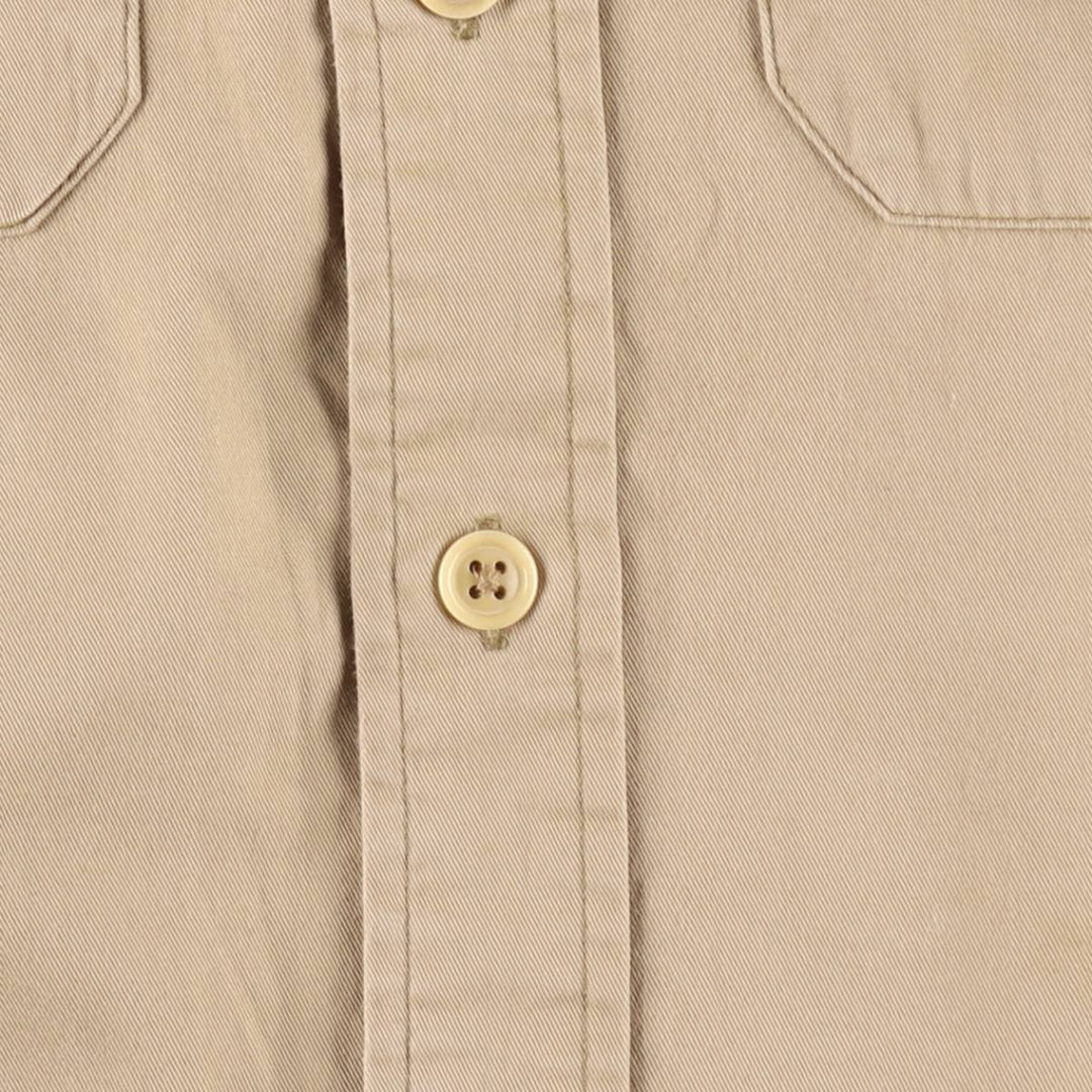 Ralph Lauren POLO by Ralph Lauren Long-Sleeve Cotton Shirt, Men's Size XS (approx.) cotton Beige type Vintage Second Hand