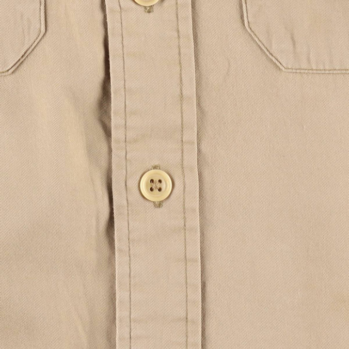 Ralph Lauren POLO by Ralph Lauren Long-Sleeve Cotton Shirt, Men's Size XS (approx.) cotton Beige type Vintage Second Hand