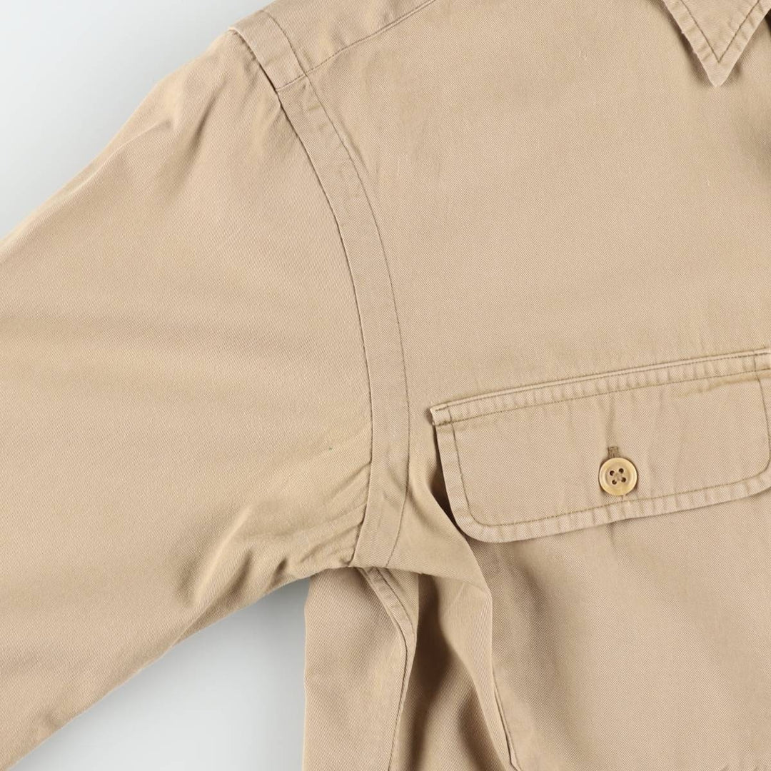 Ralph Lauren POLO by Ralph Lauren Long-Sleeve Cotton Shirt, Men's Size XS (approx.) cotton Beige type Vintage Second Hand