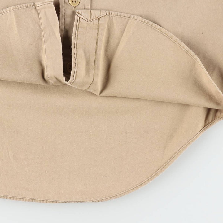 Ralph Lauren POLO by Ralph Lauren Long-Sleeve Cotton Shirt, Men's Size XS (approx.) cotton Beige type Vintage Second Hand