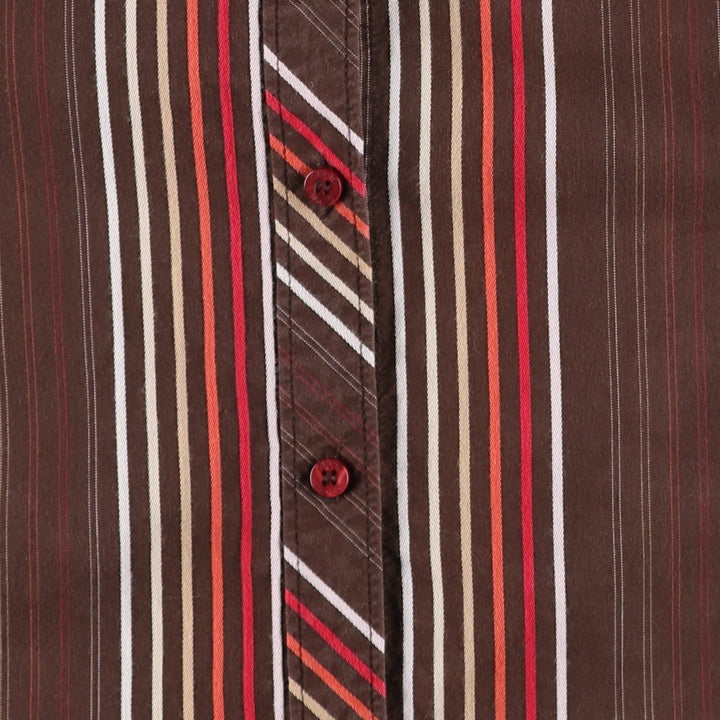 CECIL Long-Sleeve Striped Shirt, Women's Size M (approx.) unclear brown type Vintage Second Hand