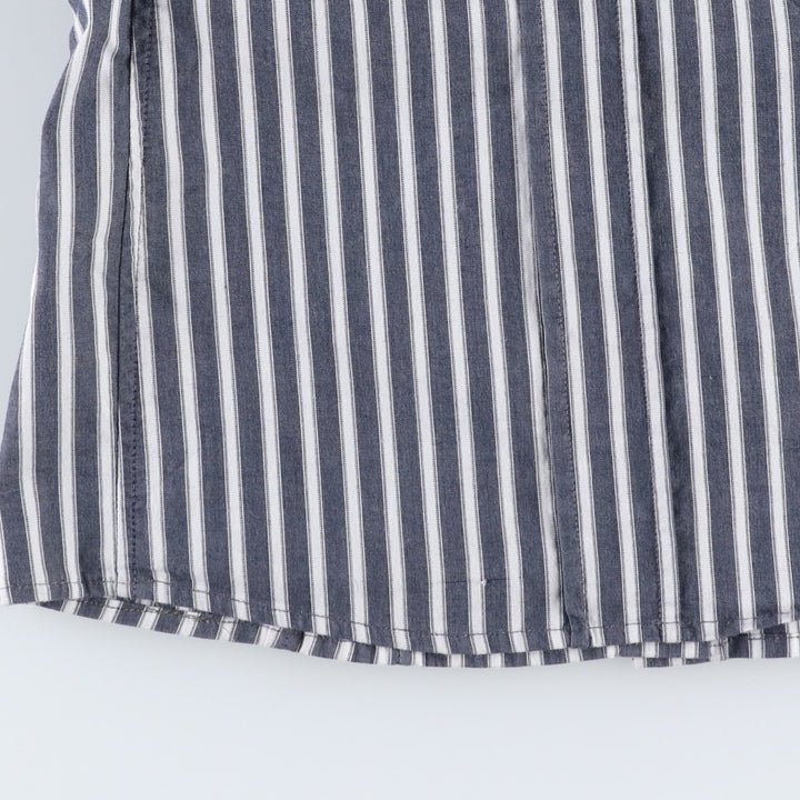 Benetton UNITED COLORS OF BENETTON Long-Sleeve Cotton Stripe Shirt, Women's Size S (approx.) cotton Charcoal Vintage Second Hand