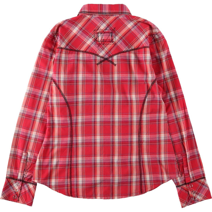 LIMITED TOO Long-Sleeve Cotton Check Shirt, Women's Size S (equivalent) cotton red type Vintage Second Hand