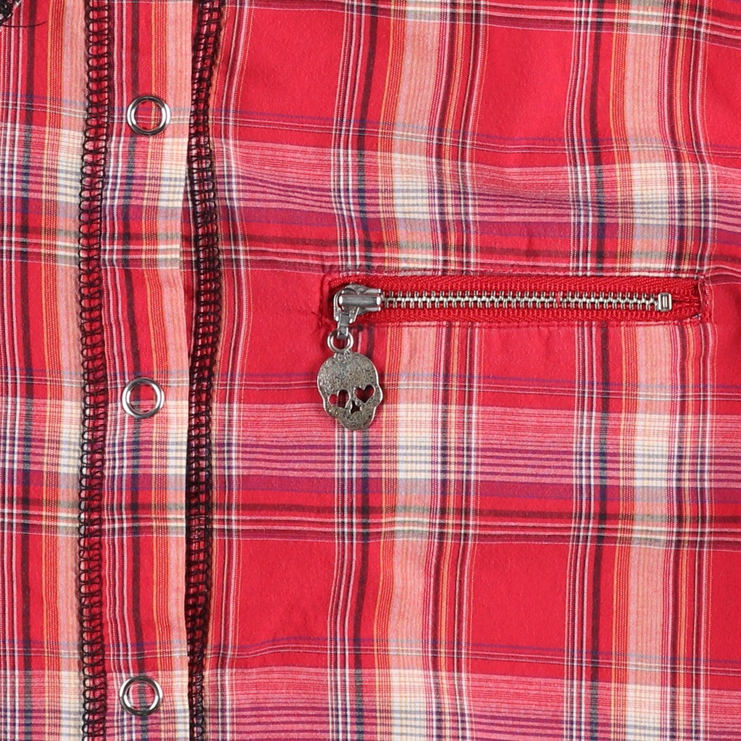LIMITED TOO Long-Sleeve Cotton Check Shirt, Women's Size S (equivalent) cotton red type Vintage Second Hand