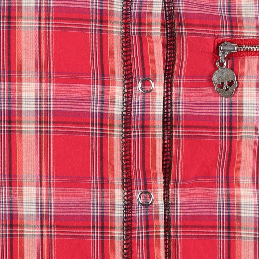 LIMITED TOO Long-Sleeve Cotton Check Shirt, Women's Size S (equivalent) cotton red type Vintage Second Hand
