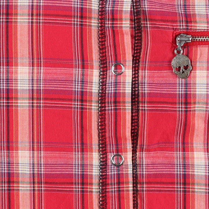 LIMITED TOO Long-Sleeve Cotton Check Shirt, Women's Size S (equivalent) cotton red type Vintage Second Hand