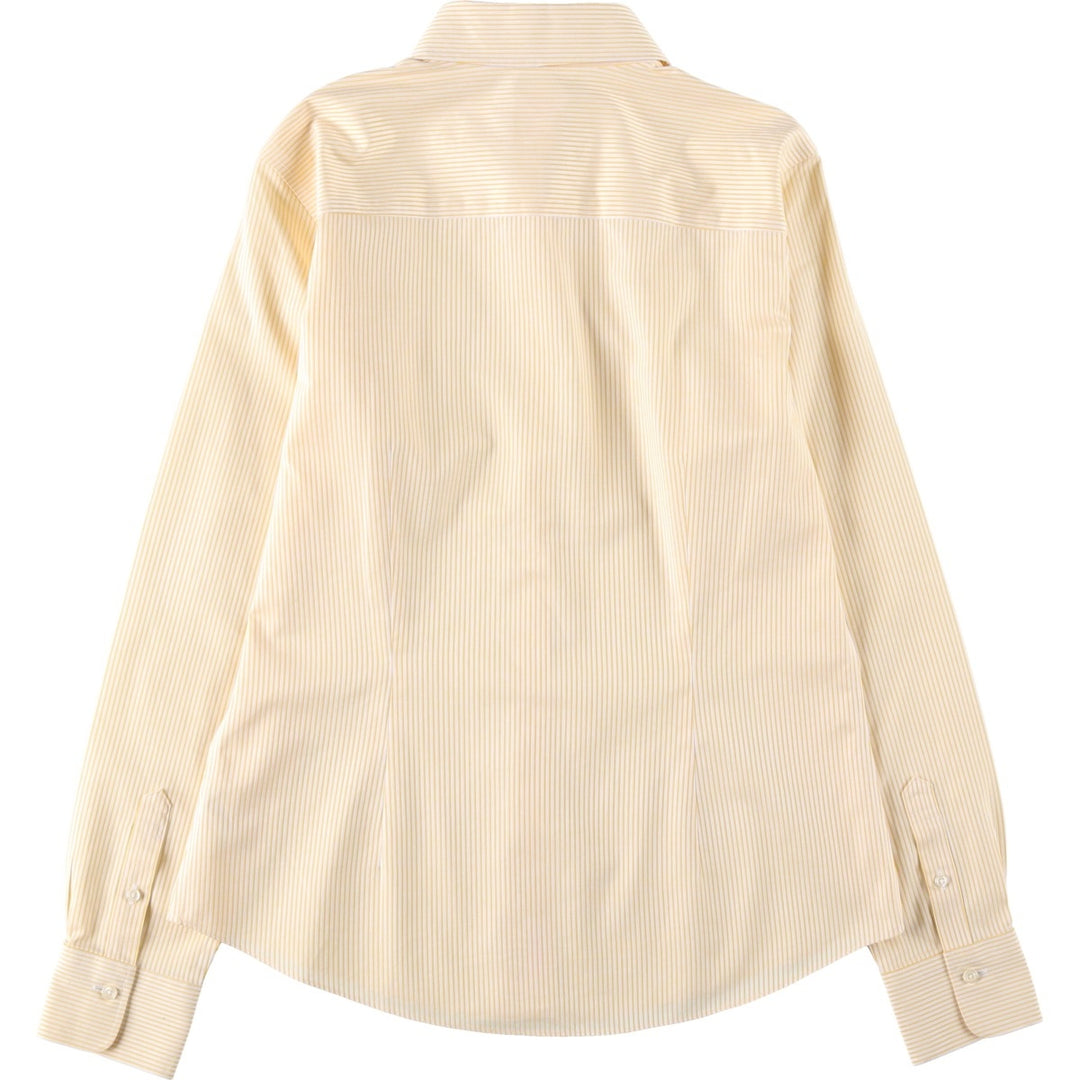 Brooks Brothers Est.1818 Long-Sleeve Cotton Stripe Shirt, Women's Size L (approx.) cotton white type Vintage Second Hand