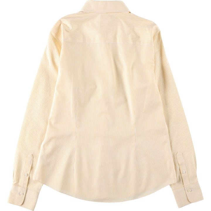 Brooks Brothers Est.1818 Long-Sleeve Cotton Stripe Shirt, Women's Size L (approx.) cotton white type Vintage Second Hand