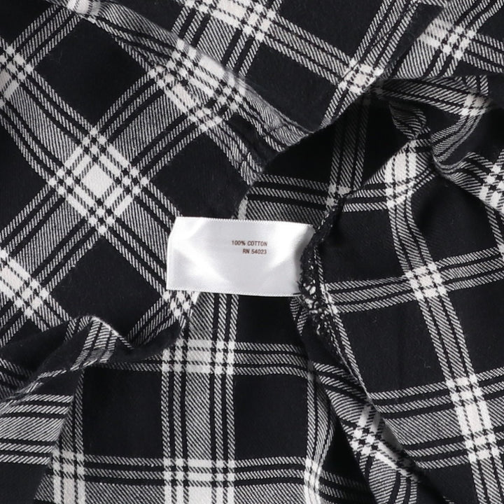 Old Navy long-sleeved cotton check shirt, women's size S (approx.) cotton black type Vintage Second Hand