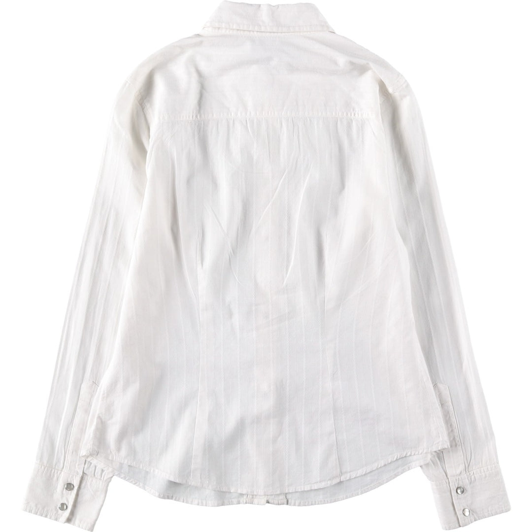 GAP Long-Sleeve Cotton Stripe Shirt, Women's Size S (approx.) cotton white type Vintage Second Hand