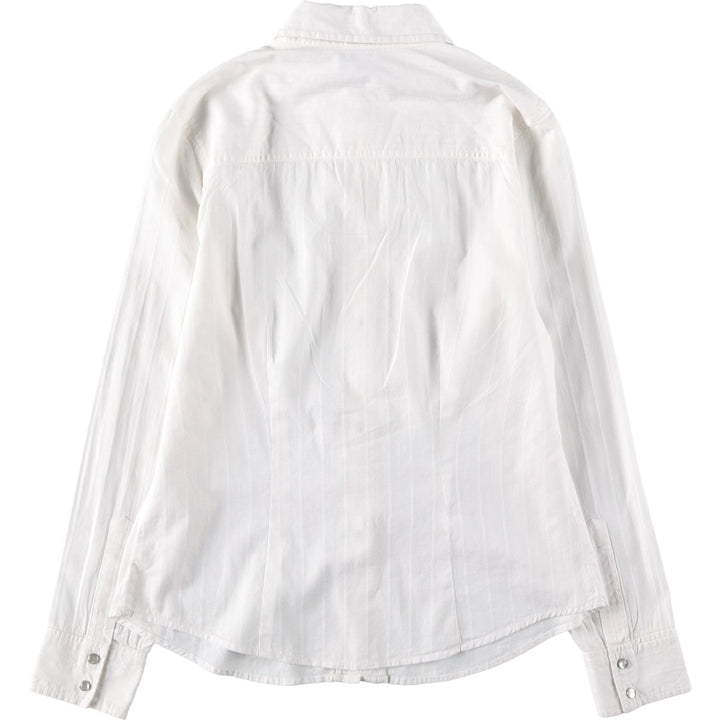 GAP Long-Sleeve Cotton Stripe Shirt, Women's Size S (approx.) cotton white type Vintage Second Hand
