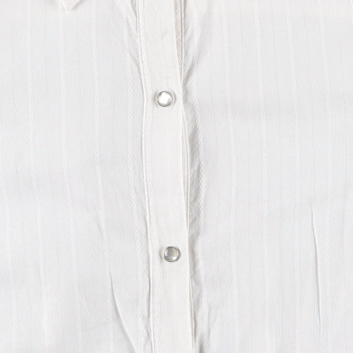 GAP Long-Sleeve Cotton Stripe Shirt, Women's Size S (approx.) cotton white type Vintage Second Hand